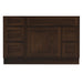 51" Oak Bathroom Vanity Cabinet without Top - 5 Drawers & 1 Door - HomeBeyond