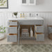 51" Oak Bathroom Vanity Cabinet without Top - 5 Drawers & 1 Door - HomeBeyond