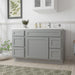 51" Oak Bathroom Vanity Cabinet without Top - 5 Drawers & 1 Door - HomeBeyond