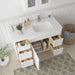 51" Oak Bathroom Vanity Cabinet without Top - 5 Drawers & 1 Door - HomeBeyond
