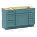51" Oak Bathroom Vanity Cabinet without Top - 5 Drawers & 1 Door - HomeBeyond