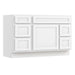 51" Oak Bathroom Vanity Cabinet without Top - 5 Drawers & 1 Door - HomeBeyond