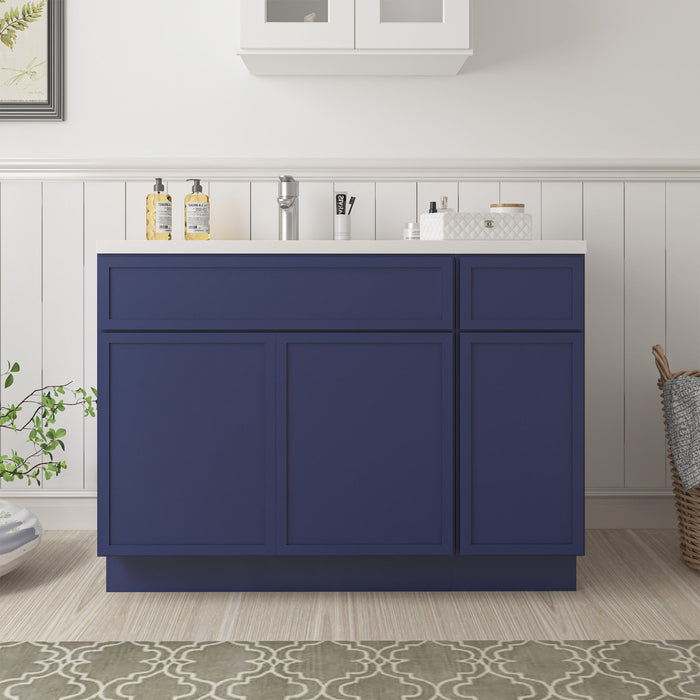 51" Plywood Bathroom Vanity Cabinet without Top - 1 Drawer & 3 Doors - HomeBeyond