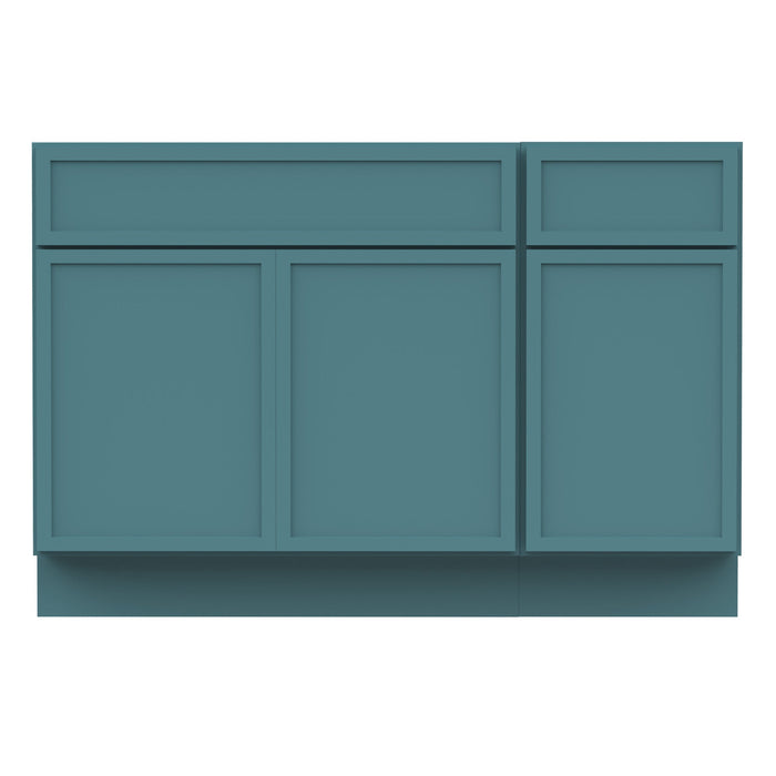 51" Plywood Bathroom Vanity Cabinet without Top - 1 Drawer & 3 Doors - HomeBeyond