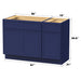 51" Plywood Bathroom Vanity Cabinet without Top - 1 Drawer & 3 Doors - HomeBeyond