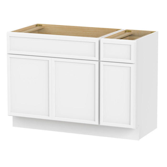 51" Plywood Bathroom Vanity Cabinet without Top - 1 Drawer & 3 Doors - HomeBeyond