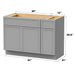 51" Plywood Bathroom Vanity Cabinet without Top - 1 Drawer & 3 Doors - HomeBeyond