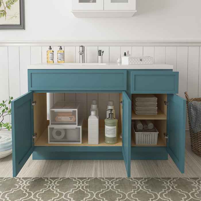 51" Plywood Bathroom Vanity Cabinet without Top - 1 Drawer & 3 Doors - HomeBeyond