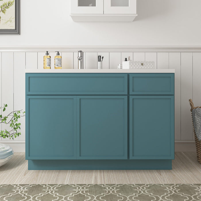 51" Plywood Bathroom Vanity Cabinet without Top - 1 Drawer & 3 Doors - HomeBeyond