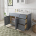 51" Plywood Bathroom Vanity Cabinet without Top - 3 Drawers & 1 Door - HomeBeyond