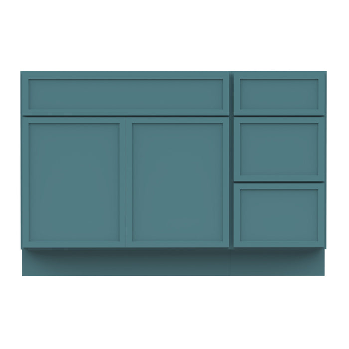 51" Plywood Bathroom Vanity Cabinet without Top - 3 Drawers & 1 Door - HomeBeyond