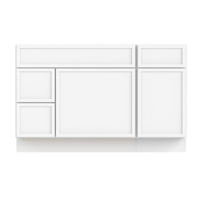 51" Plywood Bathroom Vanity Cabinet without Top - 3 Drawers & 2 Doors - HomeBeyond