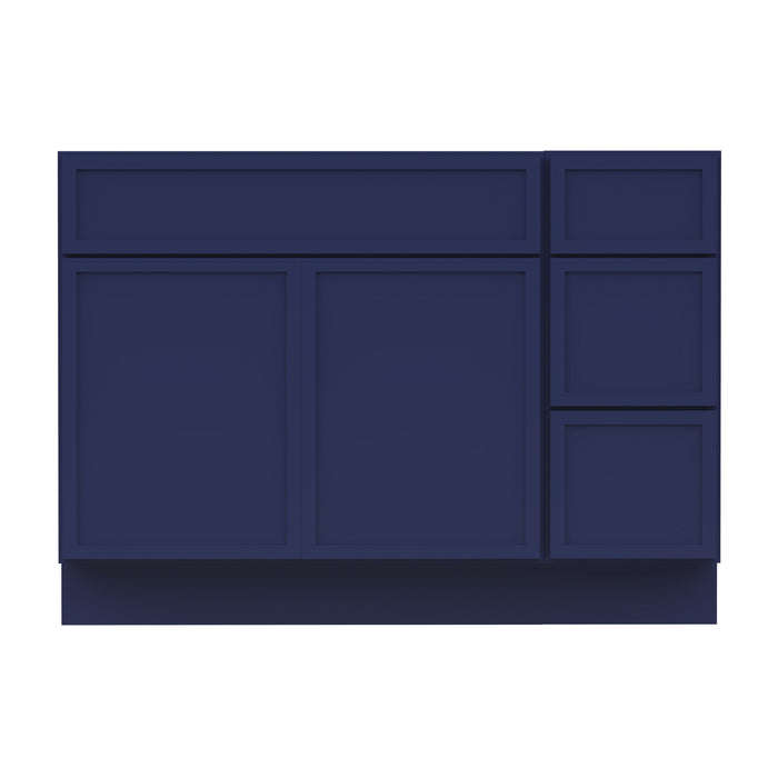 51" Plywood Bathroom Vanity Cabinet without Top - 3 Drawers & 2 Doors - HomeBeyond