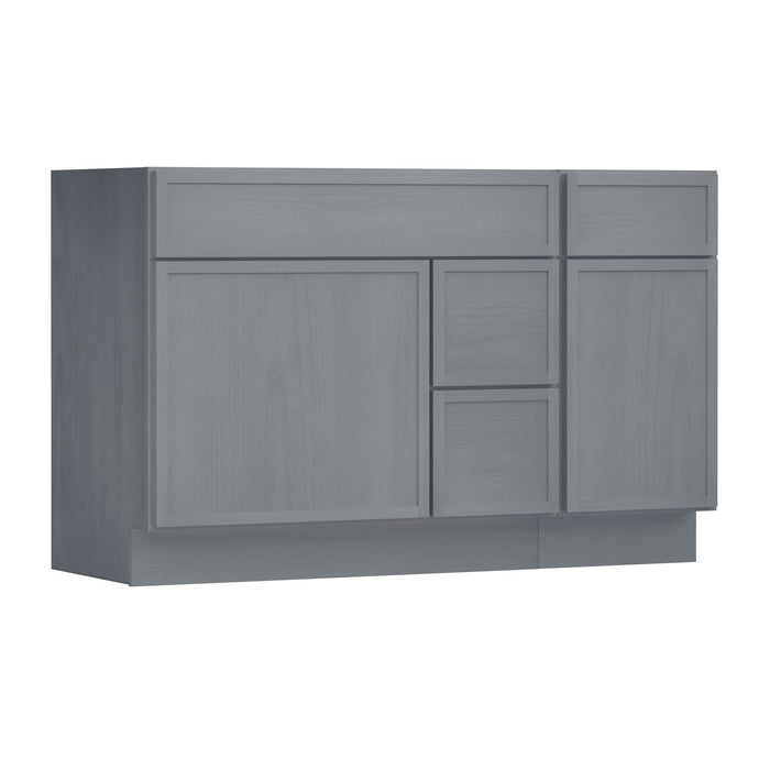 51" Plywood Bathroom Vanity Cabinet without Top - 3 Drawers & 2 Doors - HomeBeyond