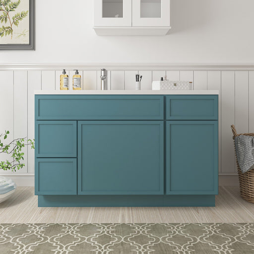 51" Plywood Bathroom Vanity Cabinet without Top - 3 Drawers & 2 Doors - HomeBeyond