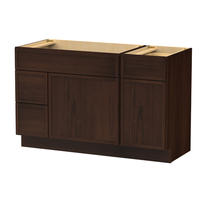51" Plywood Bathroom Vanity Cabinet without Top - 3 Drawers & 2 Doors - HomeBeyond