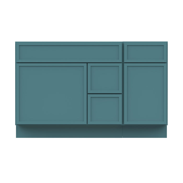 51" Plywood Bathroom Vanity Cabinet without Top - 3 Drawers & 2 Doors - HomeBeyond