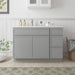 51" Plywood Bathroom Vanity Cabinet without Top - 3 Drawers & 2 Doors - HomeBeyond