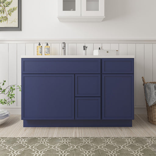 51" Plywood Bathroom Vanity Cabinet without Top - 3 Drawers & 2 Doors - HomeBeyond