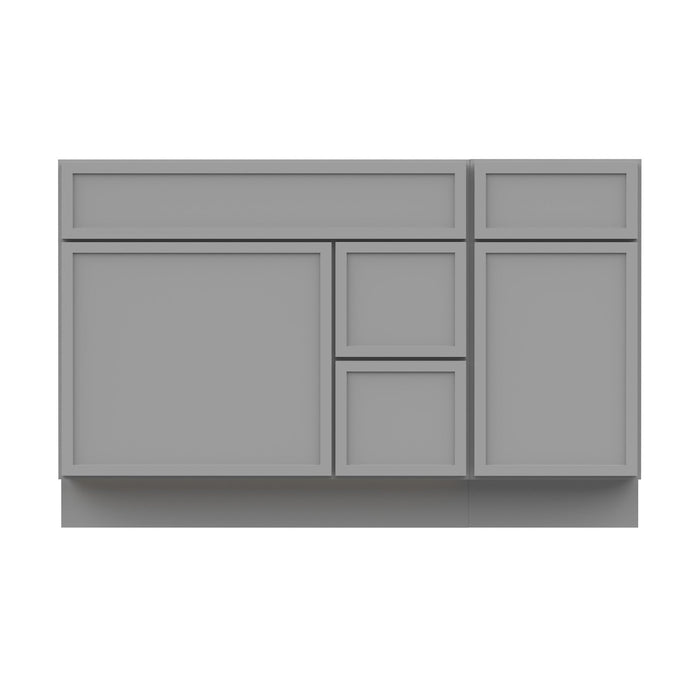 51" Plywood Bathroom Vanity Cabinet without Top - 3 Drawers & 2 Doors - HomeBeyond