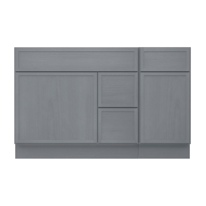 51" Plywood Bathroom Vanity Cabinet without Top - 3 Drawers & 2 Doors - HomeBeyond