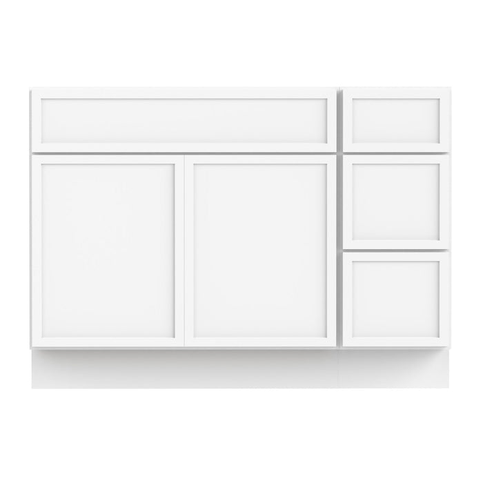51" Plywood Bathroom Vanity Cabinet without Top - 3 Drawers & 2 Doors - HomeBeyond