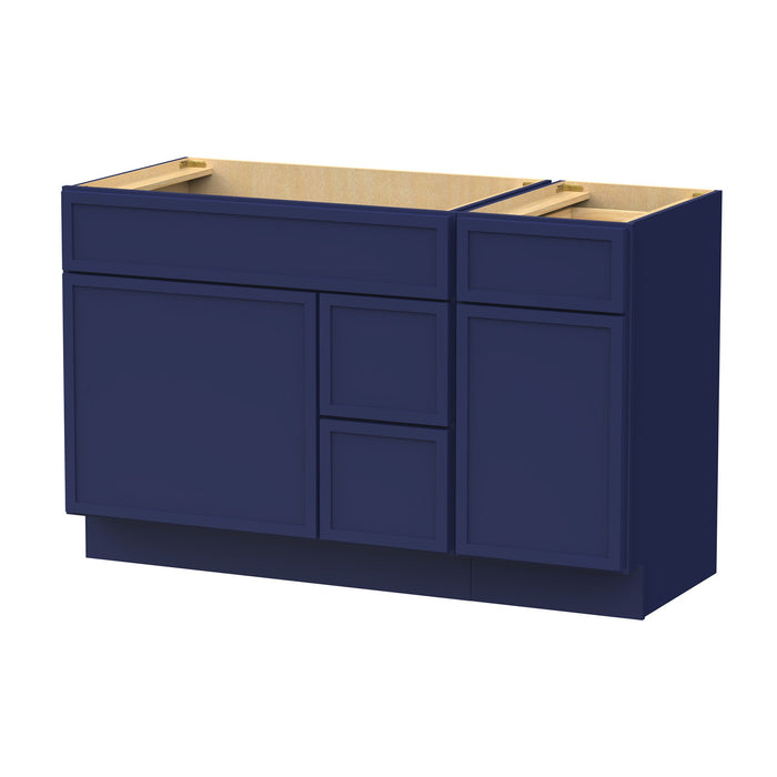 51" Plywood Bathroom Vanity Cabinet without Top - 3 Drawers & 2 Doors - HomeBeyond