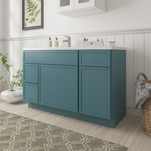 51" Plywood Bathroom Vanity Cabinet without Top - 3 Drawers & 2 Doors - HomeBeyond