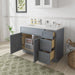51" Plywood Bathroom Vanity Cabinet without Top - 3 Drawers & 2 Doors - HomeBeyond