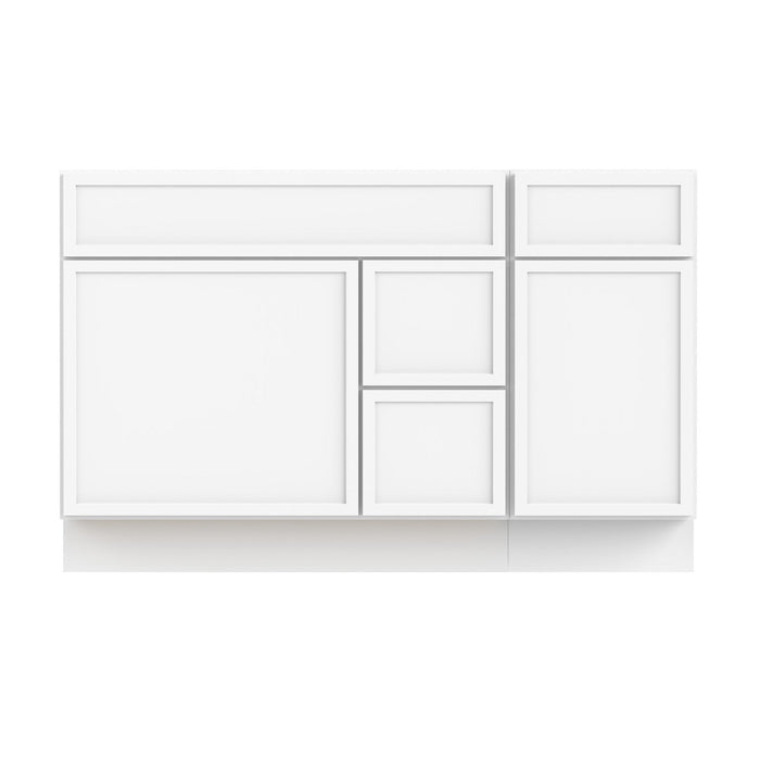 51" Plywood Bathroom Vanity Cabinet without Top - 3 Drawers & 2 Doors - HomeBeyond