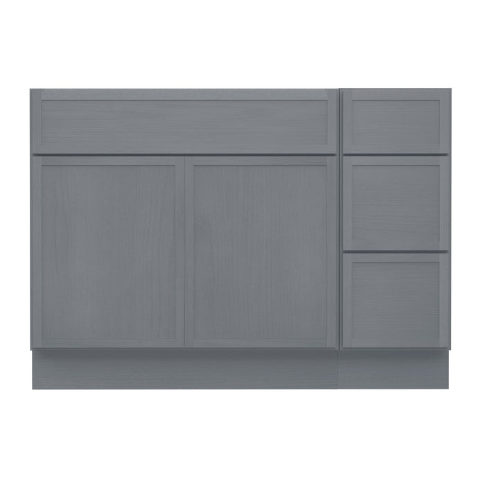 51" Plywood Bathroom Vanity Cabinet without Top - 3 Drawers & 2 Doors - HomeBeyond