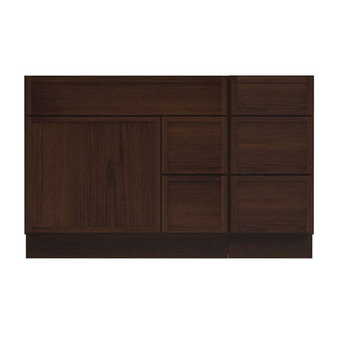 51" Plywood Bathroom Vanity Cabinet without Top - 5 Drawers & 1 Door - HomeBeyond