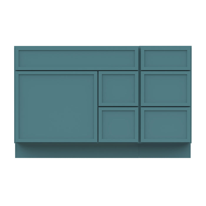51" Plywood Bathroom Vanity Cabinet without Top - 5 Drawers & 1 Door - HomeBeyond