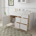 51" Plywood Bathroom Vanity Cabinet without Top - 5 Drawers & 1 Door - HomeBeyond