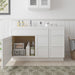 51" Plywood Bathroom Vanity Cabinet without Top - 5 Drawers & 1 Door - HomeBeyond