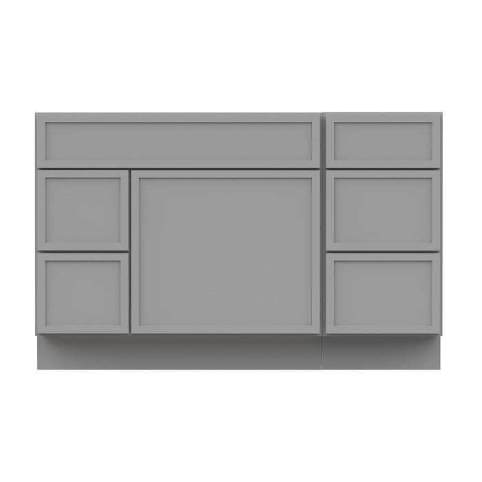 51" Plywood Bathroom Vanity Cabinet without Top - 5 Drawers & 1 Door - HomeBeyond