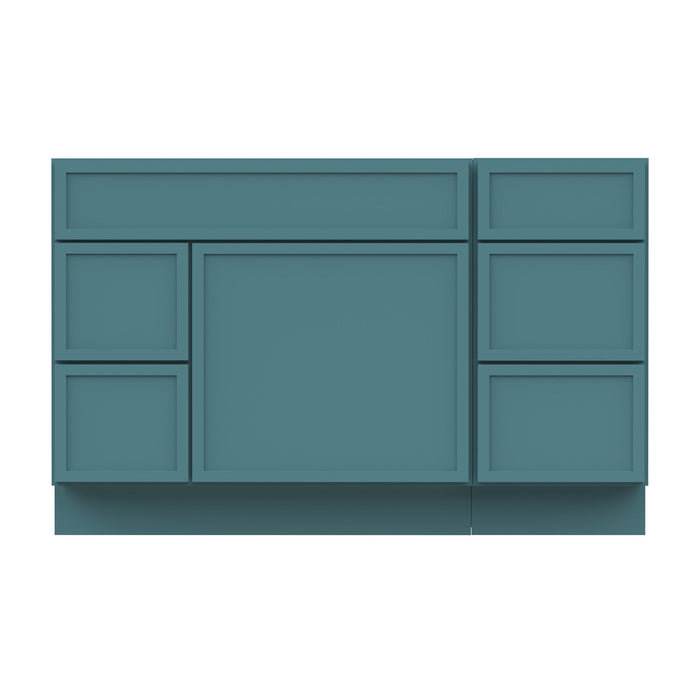 51" Plywood Bathroom Vanity Cabinet without Top - 5 Drawers & 1 Door - HomeBeyond