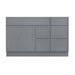 51" Plywood Bathroom Vanity Cabinet without Top - 5 Drawers & 1 Door - HomeBeyond