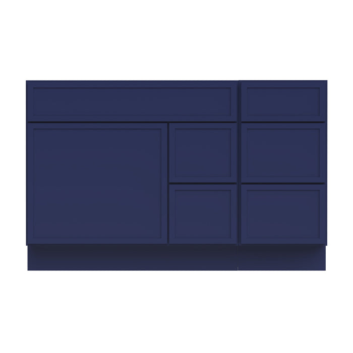 51" Plywood Bathroom Vanity Cabinet without Top - 5 Drawers & 1 Door - HomeBeyond