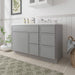 51" Plywood Bathroom Vanity Cabinet without Top - 5 Drawers & 1 Door - HomeBeyond