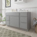 51" Plywood Bathroom Vanity Cabinet without Top - 5 Drawers & 1 Door - HomeBeyond