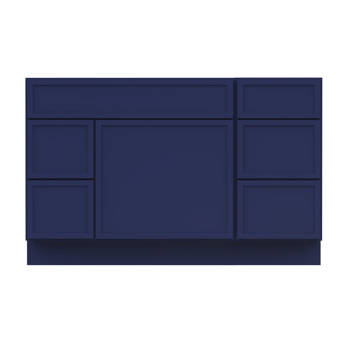 51" Plywood Bathroom Vanity Cabinet without Top - 5 Drawers & 1 Door - HomeBeyond