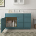 51" Plywood Bathroom Vanity Cabinet without Top - 5 Drawers & 1 Door - HomeBeyond