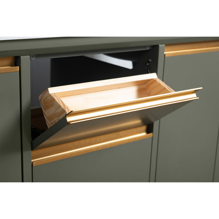 54" Double Sink Bathroom Vanity with Engineered Marble Top - HomeBeyond