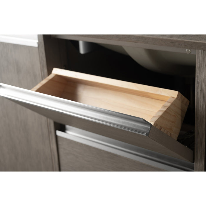 54" Double Sink Bathroom Vanity with Engineered Marble Top - HomeBeyond