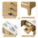 54" Double Sink Freestanding Bath Vanity Cabinet with White Engineered Marble Top - HomeBeyond