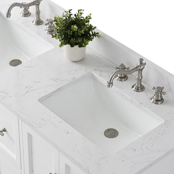 54" Double Sink Modern Bathroom Vanity Set with Countertop & Undermount Sinks – Large Storage Cabinet VA5054 - HomeBeyond