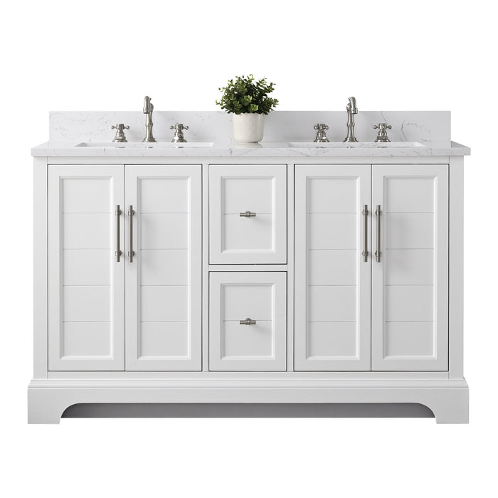 54" Double Sink Modern Bathroom Vanity Set with Countertop & Undermount Sinks – Large Storage Cabinet VA5054 - HomeBeyond