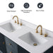 54" Double Sink Modern Freestanding Solid Wood Bathroom Vanity Set with White Engineered Marble Top – Storage Cabinet with Soft-Closing Doors & Drawers VA8154D - HomeBeyond