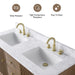 54" Double Sink Modern Freestanding Solid Wood Bathroom Vanity Set with White Engineered Marble Top – Storage Cabinet with Soft-Closing Doors & Drawers VA8154D - HomeBeyond
